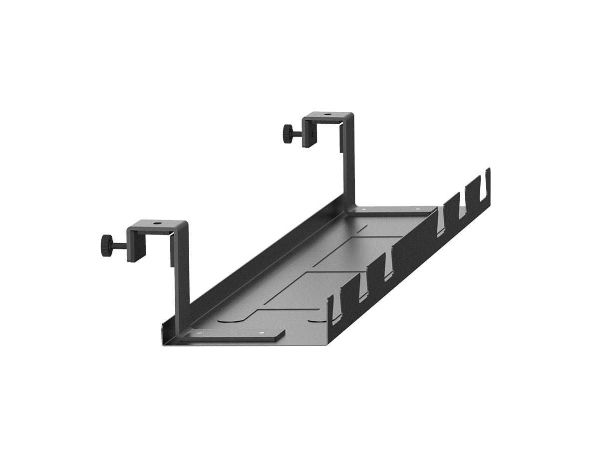Monoprice Black Cable Tray Organizer - Under Desk Cord Management System for Computer Workstations | Perfect for Home Office, Gaming Setup & Standing Desks - Workstream Collection - Keep Wires Neat & Tidy