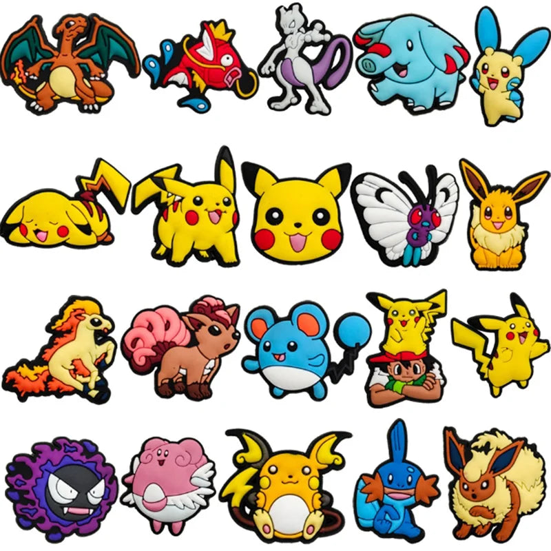 MINISO Cute Cartoon Pokemon Anime Turtle Bird Shoe Charms - DIY Shoe Buckle Accessories for Sneakers & Sandals - PVC Shoe Decorations for Kids & Teens - Perfect Christmas Gifts & Party Favors - Great for Cosplay, School Fashion & Daily Wear