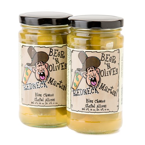 Premium Blue Cheese Stuffed Martini Olives - Gourmet Cocktail Garnish (2 Jars) | Perfect for Martinis, Charcuterie Boards & Upscale Parties