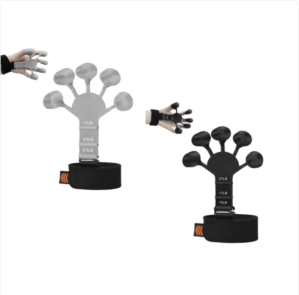 5 Finger Silicone Wrist and Finger Exerciser - Hand Therapy & Strength Training for Gamers, Musicians & Office Workers (Set of 2)