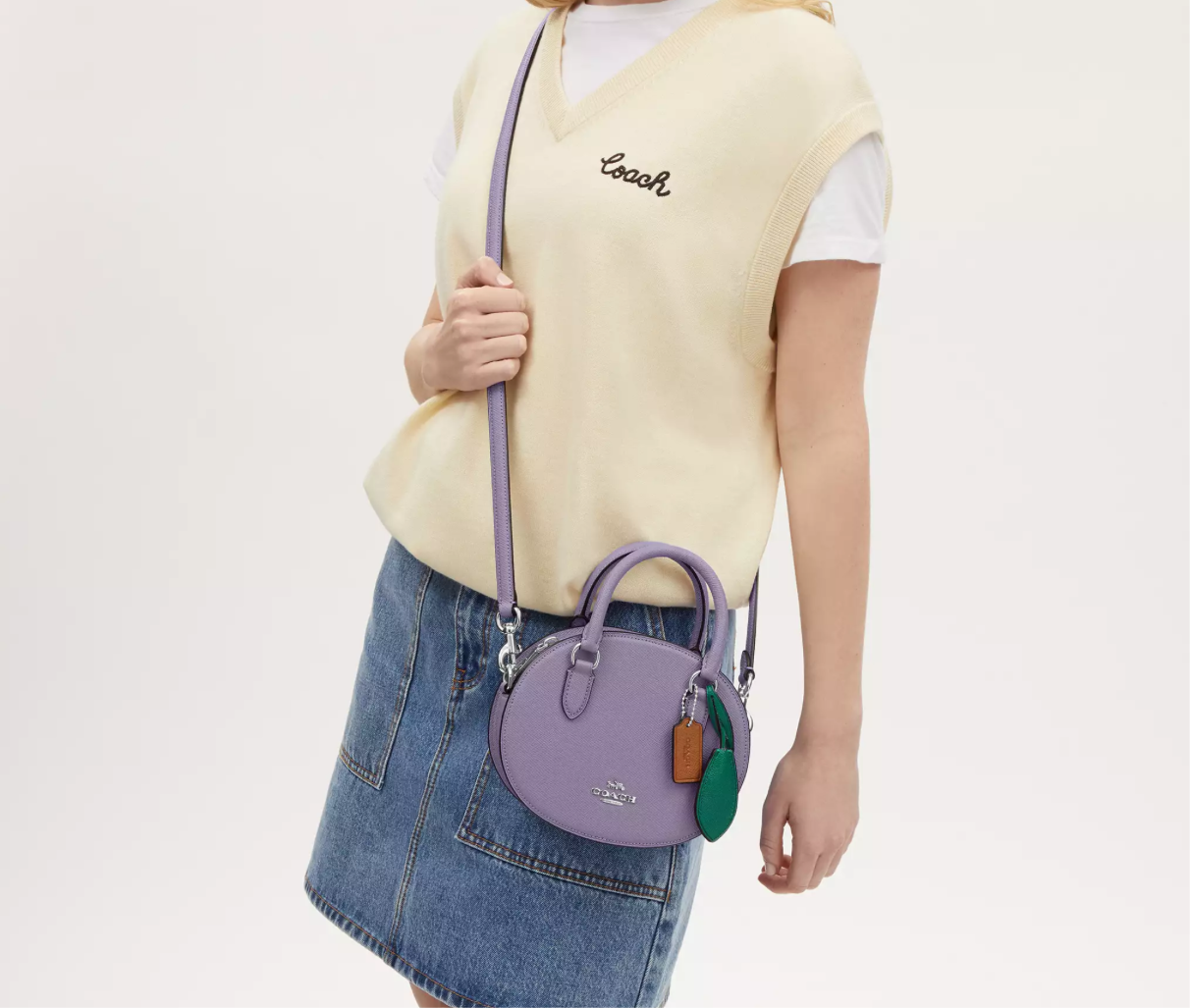 Authentic Coach Blueberry Leather Crossbody Handbag for Women | Stylish Shoulder Bag for Everyday Use, Travel & Shopping