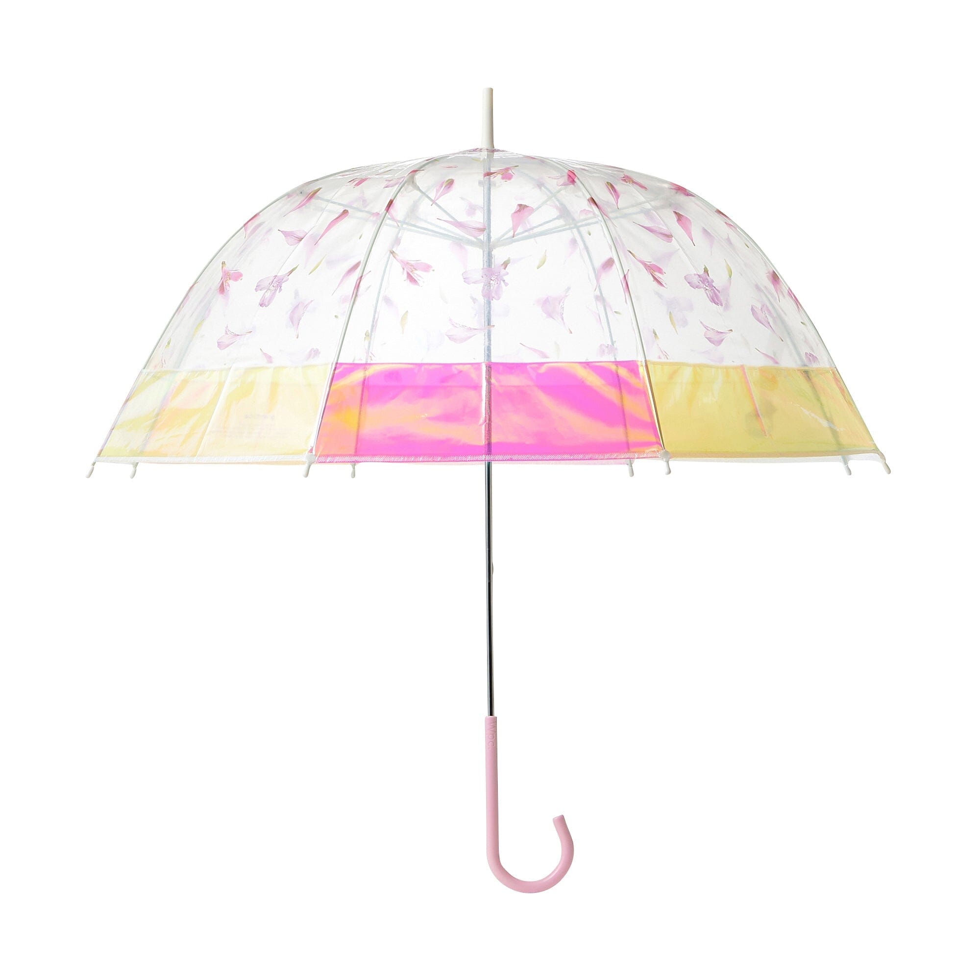 Shiny Pink Flower Umbrella - 60cm Waterproof Rain Umbrella for Women, Girls - Perfect for Spring, Summer, Wedding, Photo Shoot & Outdoor Events