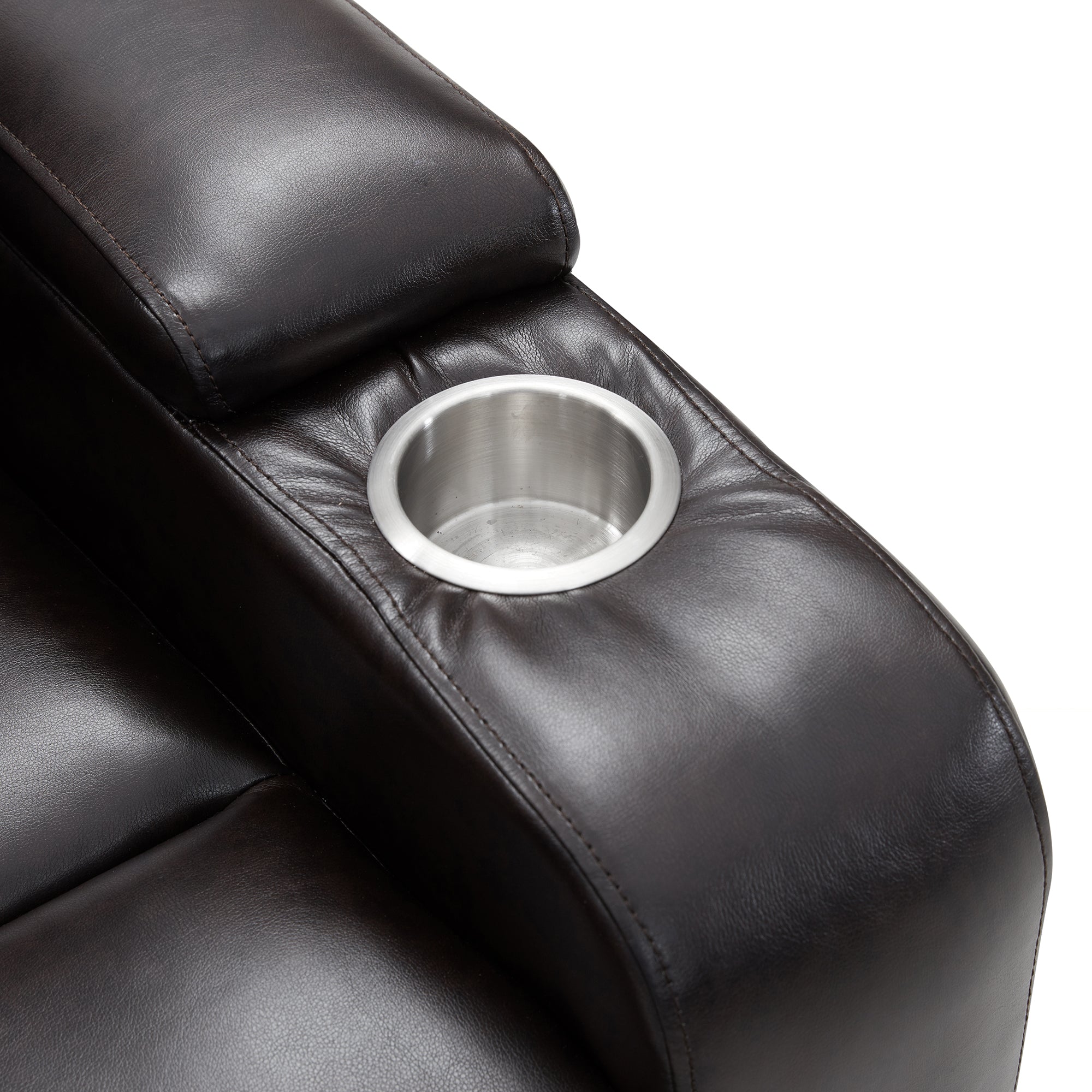 Power Motion Recliner Chair with USB Charging Port, Hidden Arm Storage, 2 Cup Holders & 360° Swivel Tray Table - Black - Perfect for Living Room, Home Theater & Office Relaxation