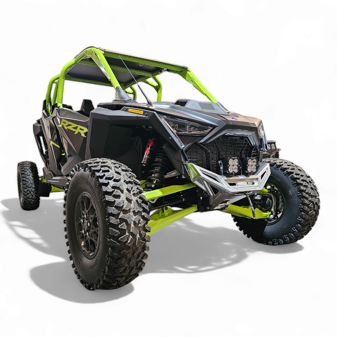 2022-2025 Polaris RZR Pro R & Turbo R Machined Billet Front Winch Bumper (Clear Anodized) - Heavy-Duty Off-Road Protection for Trail Riding & Rock Crawling - FWB610031