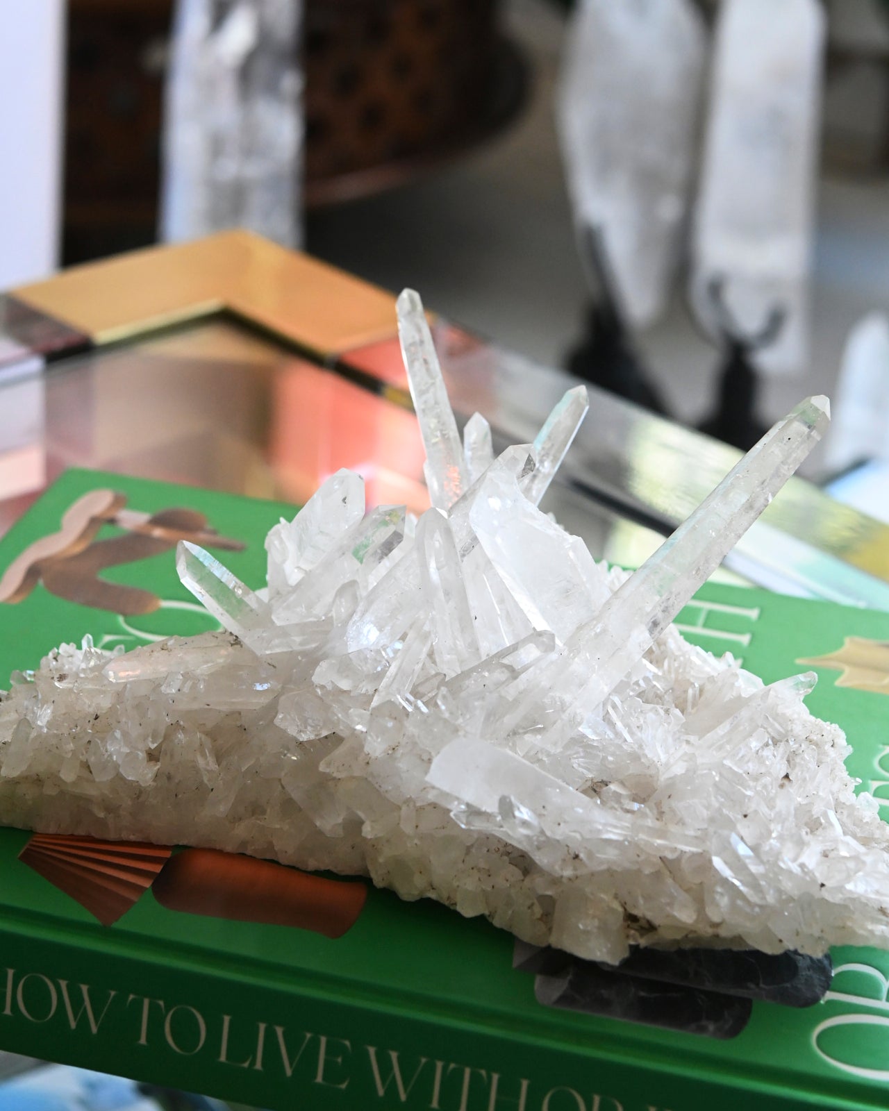 Natural Diamantina Laser Quartz Cluster - 3.5lbs Raw Healing Crystal Specimen for Meditation, Reiki, Energy Work & Home Decor
