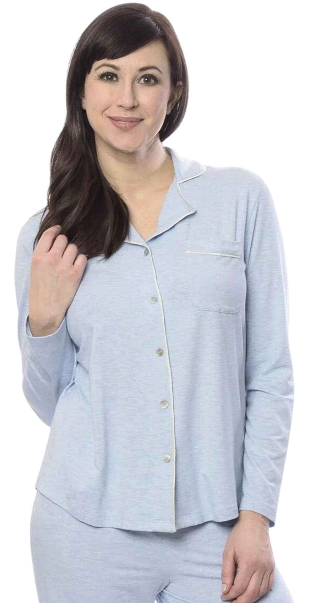 Lusome Women's Cooling Pajama Tops - Breathable Sleep Shirt for Hot Flashes & Night Sweats Relief - Comfortable Summer PJs for Hot Sleepers - Perfect for Nighttime Comfort & Temperature Regulation