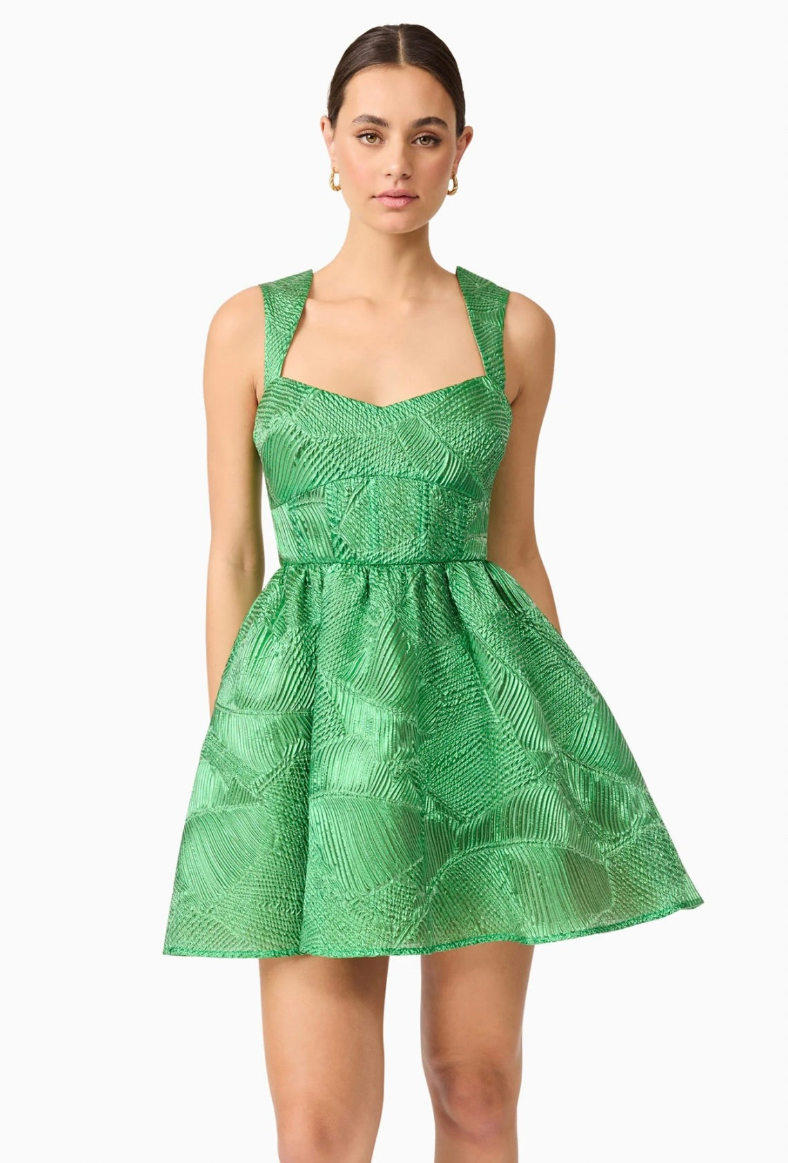 Ginnifer Green A-Line Mini Dress for Women - Flirty Summer Party & Cocktail Outfit