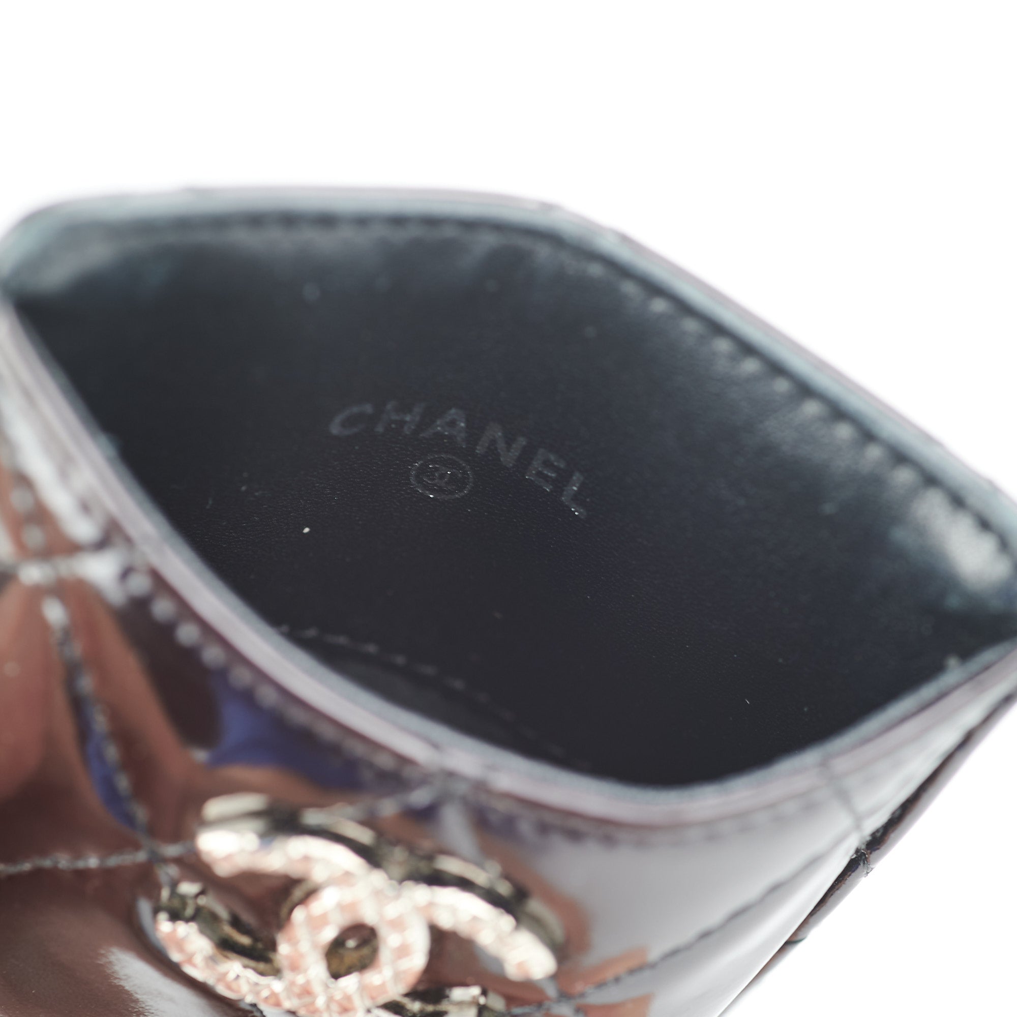 Authentic Chanel Black Leather Card Holder - Slim Wallet for Credit Cards & IDs | Perfect for Everyday Use, Travel & Minimalist Lifestyle