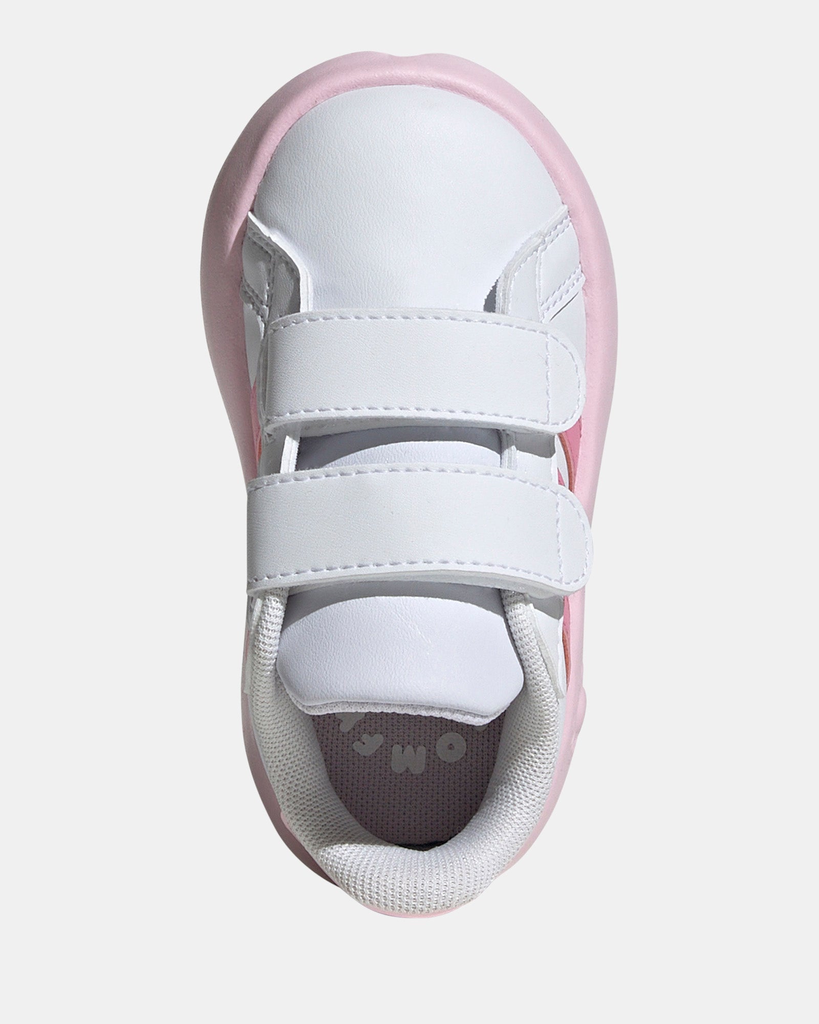 Adidas Grand Court 2.0 CF Self-Fastening Infant Sneakers - White/Bliss Pink/Clear Pink | Comfortable Baby Shoes for Daily Wear, Playtime & Special Occasions