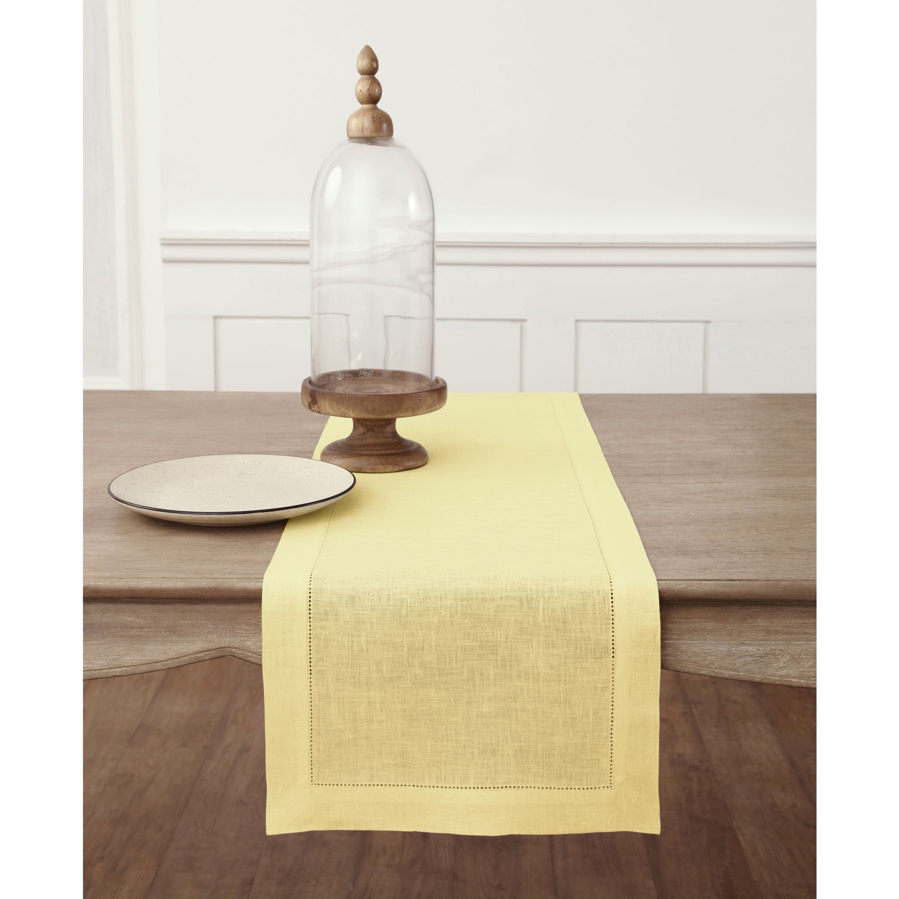 Elegant Classic Hemstitch Table Runner - Premium Linen Dining Decor for Weddings, Parties & Home Decor