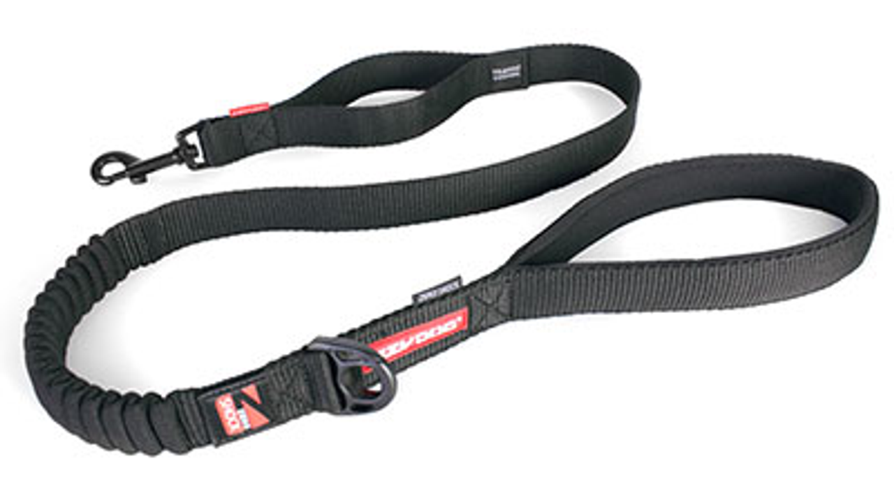 EzyDog Zero Shock Dog Leash - 120cm Heavy Duty Black Reflective Pet Lead for Medium to Large Dogs - Perfect for Walking, Running, and Training