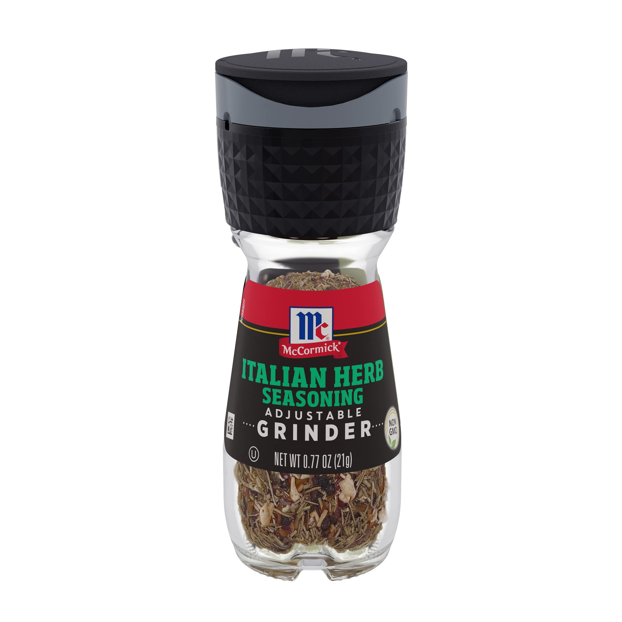 McCormick Italian Herb Seasoning Grinder - 0.77 oz | Freshly Ground Italian Spice Blend for Pasta, Pizza & Salads | Perfect for Cooking & Seasoning Dishes