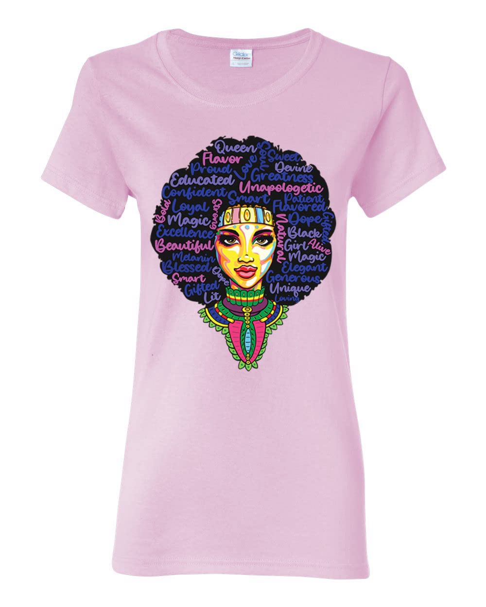 Wild Bobby Queen Bee Strong Black Woman Ethnic Graphic T-Shirt for Women | Afrocentric Fashion | Casual Wear & Empowerment Outfits