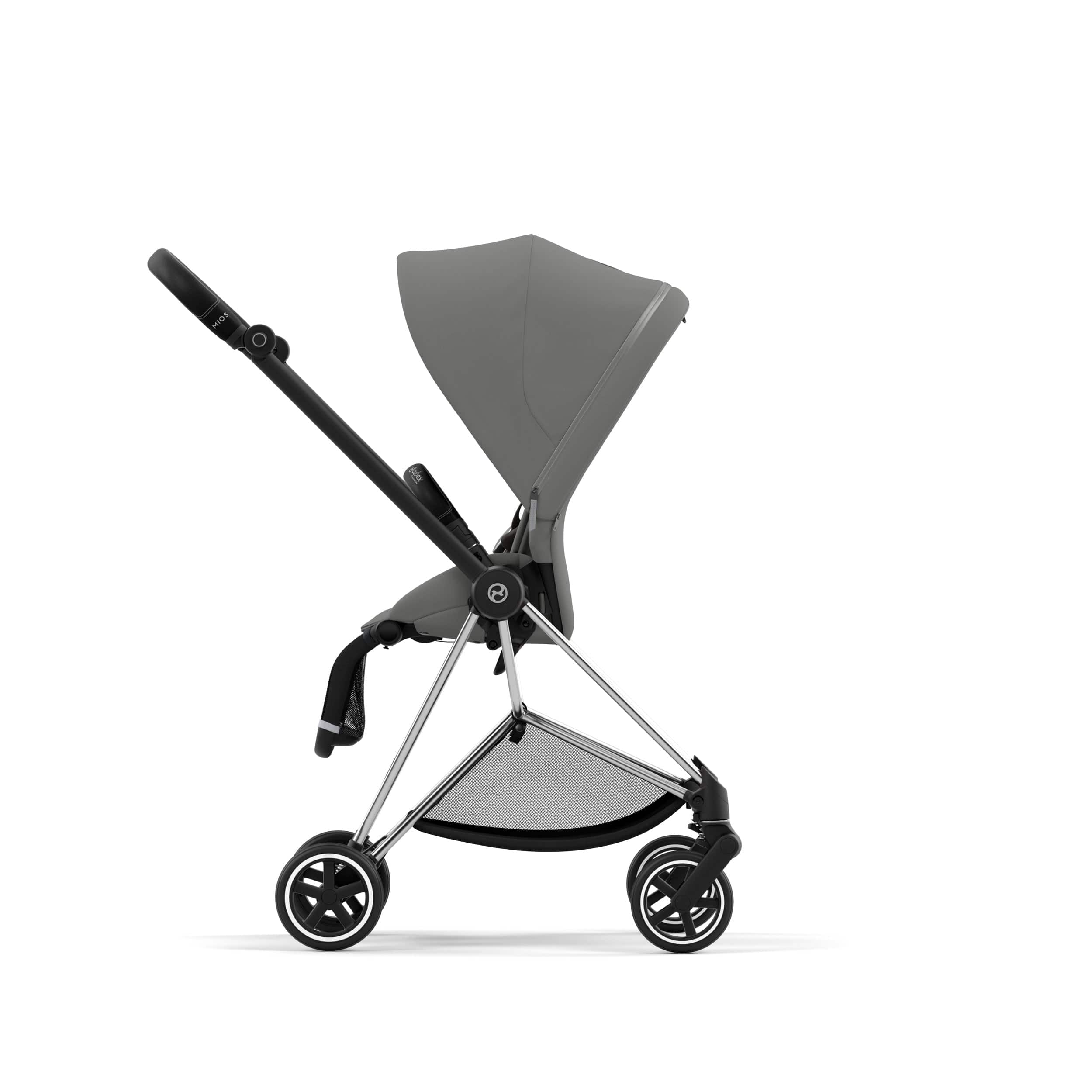 Cybex Mios 3 Complete Stroller in Chrome/Black - Lightweight Luxury Baby Stroller for Urban Travel & Everyday Use