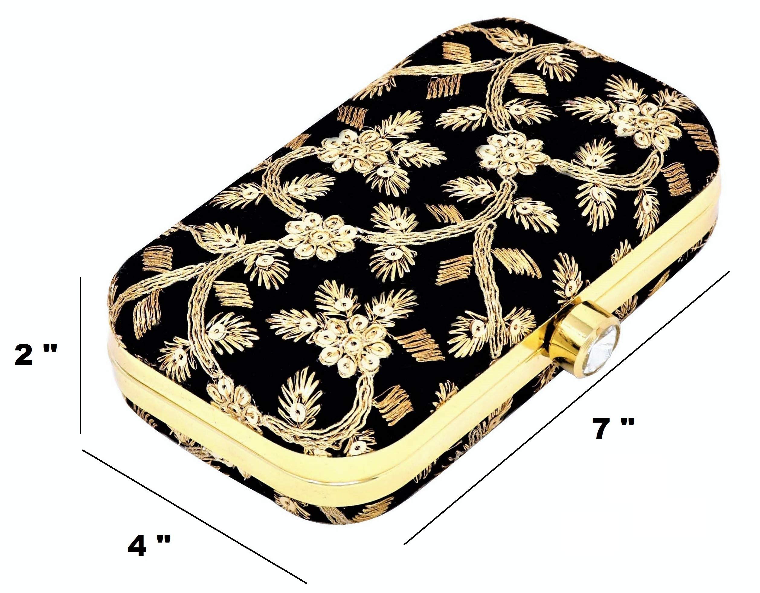 AILTINO Women's Elegant Box Clutch Purse with Detachable Sling Chain - Perfect for Evening Parties, Weddings & Special Occasions