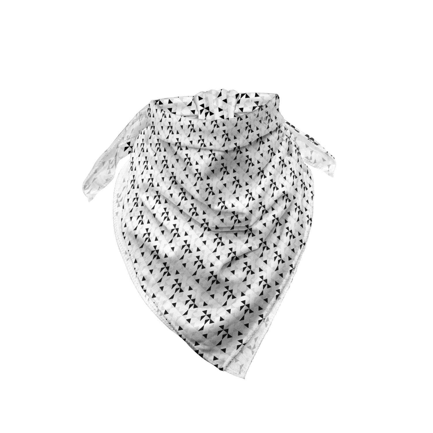 Ambesonne Abstract Art Bandana - Stylish Greyscale Mosaic Pattern Unisex Head Scarf & Neck Tie for Men & Women | Perfect for Outdoor Activities, Music Festivals & Fashion Accessories