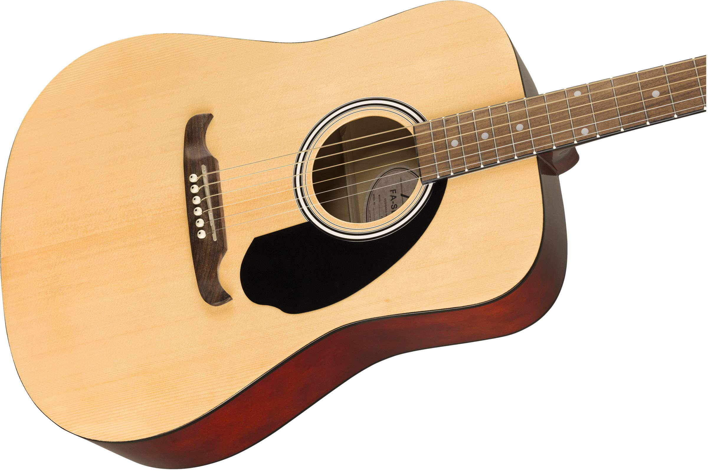 Fender FA-125 Dreadnought Acoustic Guitar Bundle - Natural Finish with Gig Bag, Tuner, Strap, Strings, Picks & Instructional DVD | Perfect for Beginners, Campfire Singalongs & Home Practice