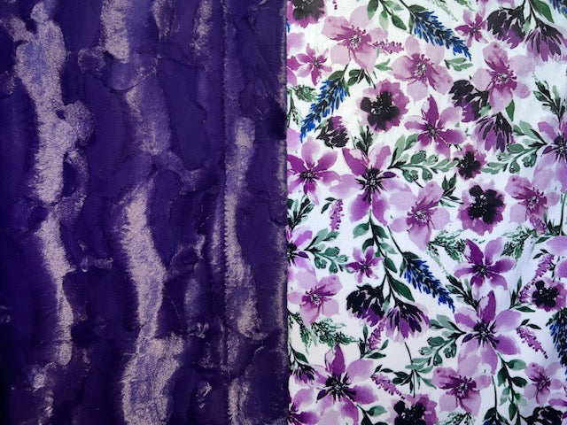 Premium Wisteria Floral Plum Wine Minky Blanket - Soft & Cozy 54x68 Inches for Bed, Couch, and Home Decor