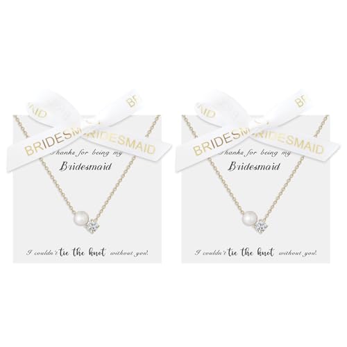 bridesmaid necklace-2pcs