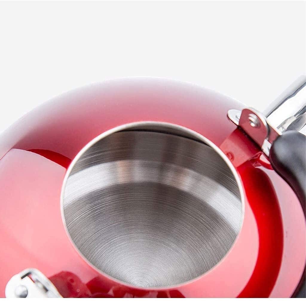 Premium 4L Stainless Steel Whistling Tea Kettle - 304 Food-Grade Safe, Induction & Gas Stove Compatible, Automatic Whistle (Yellow) - Perfect for Home Kitchen, Office, Camping & Gift Giving