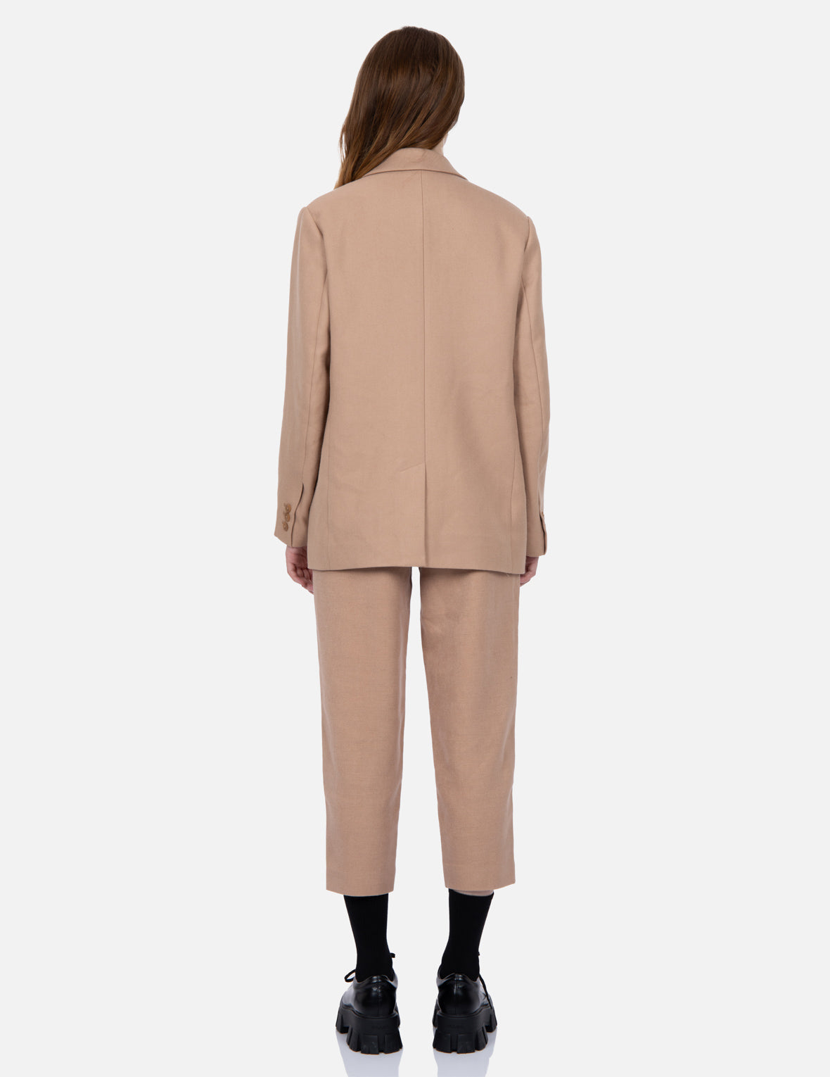 Seagull Embroidery Wool Blend Tapered Pants for Women - Comfortable & Stylish Casual Trousers for Fall/Winter Fashion, Office Wear & Daily Outfits