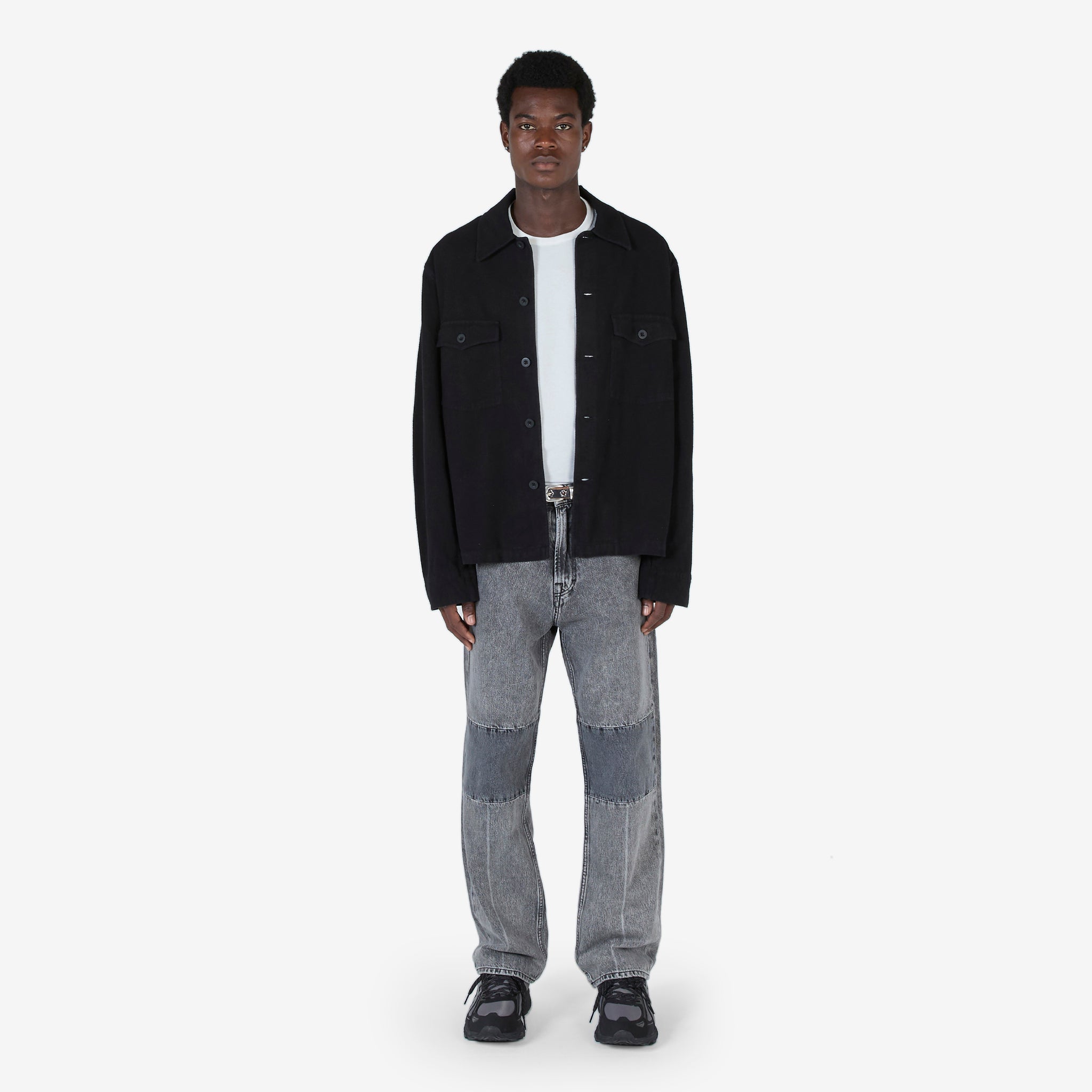 Men's Black Brushed Cotton Coach Jacket - Lightweight Casual Evening Outerwear for Streetwear & Fall Layering