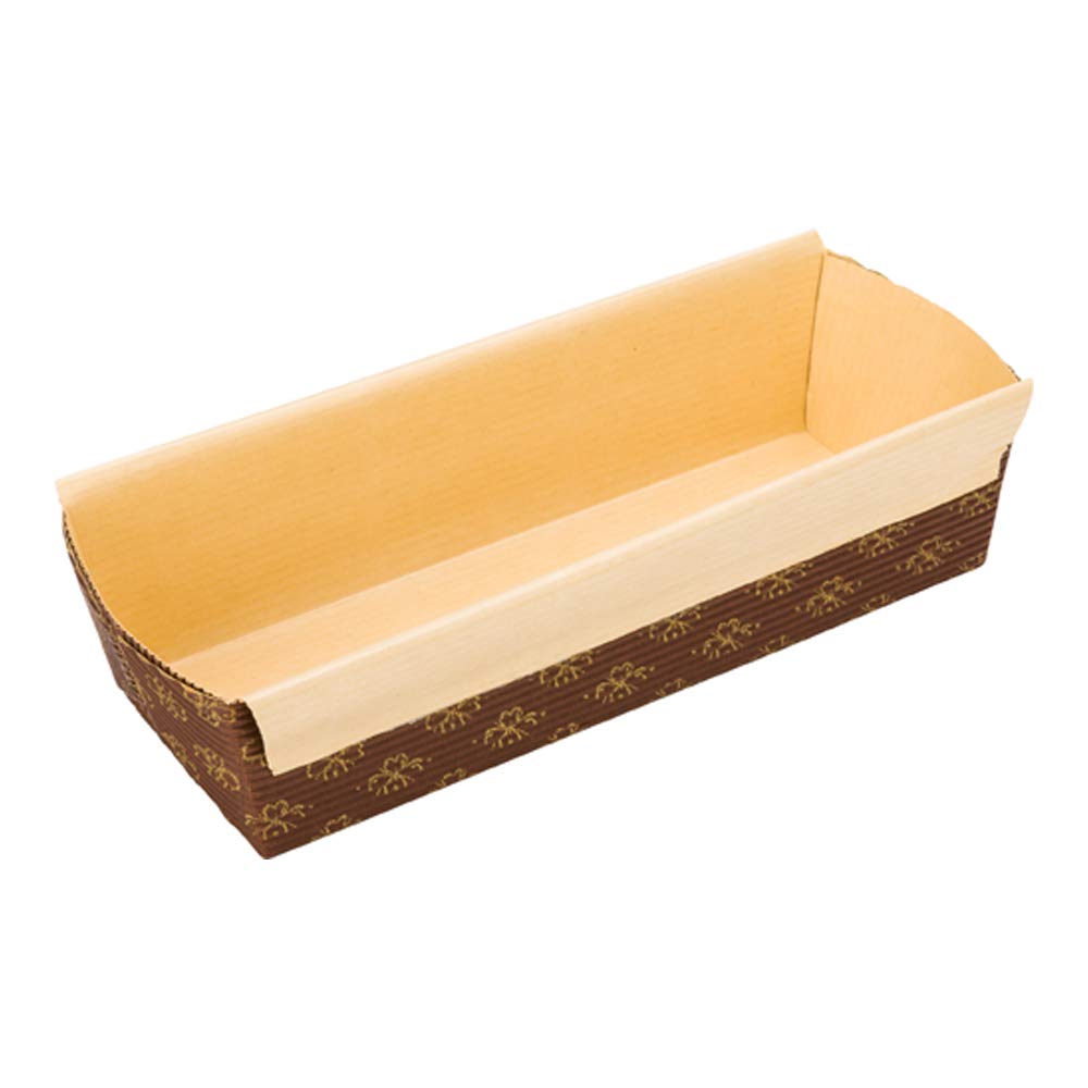 Premium 18 oz Kraft Baking Loaf Pan - Greaseproof & Rippled Disposable Paper Baking Cups for Muffins, Cupcakes, Mini Snacks - 10ct Box - Eco-Friendly & Recyclable - Perfect for Home Baking, Restaurants, Cafes & Party Desserts