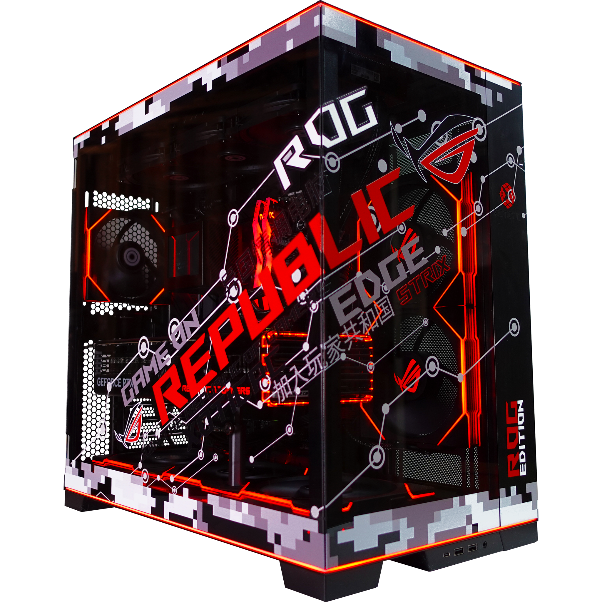 EVO ROG O11D Ultimate PC Case - High Performance Gaming Computer Case for Custom Builds | Perfect for Gaming Rigs, Workstations & Streaming Setups