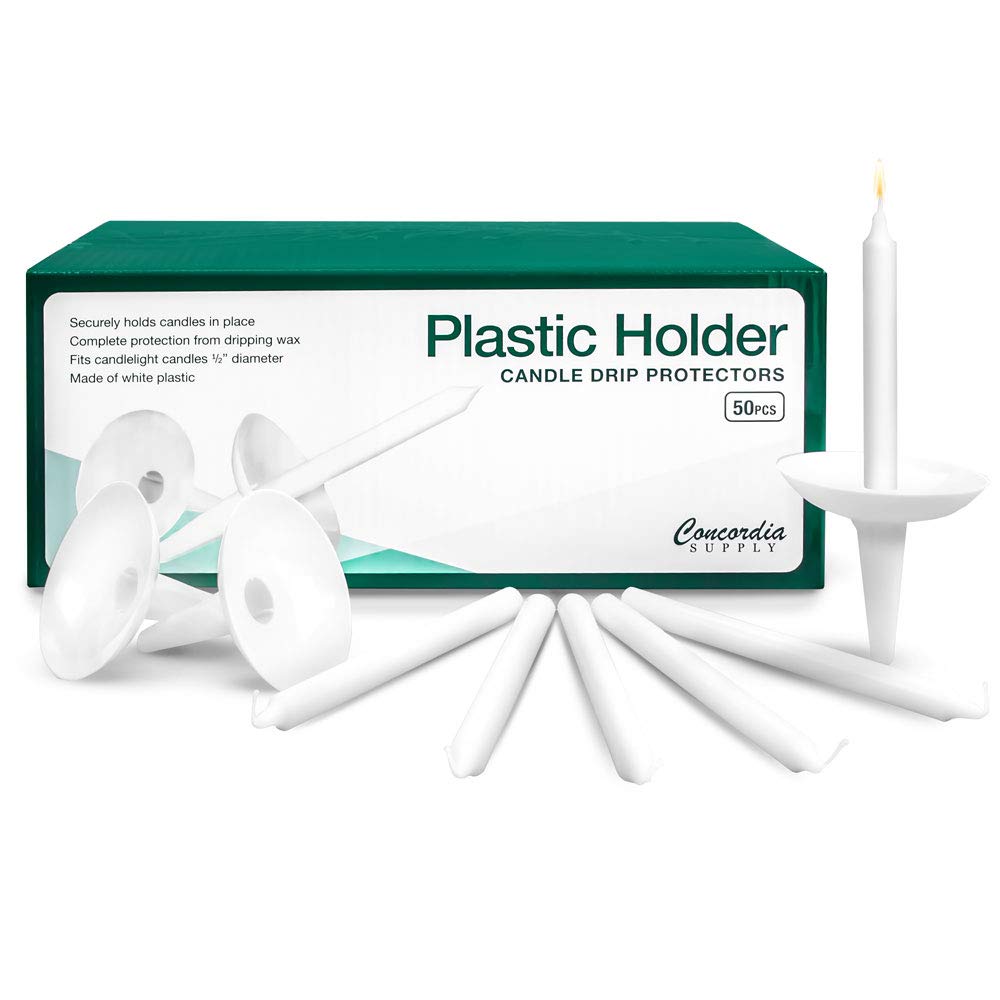 Concordia Supply Plastic Candle Drip Protectors - 5.75