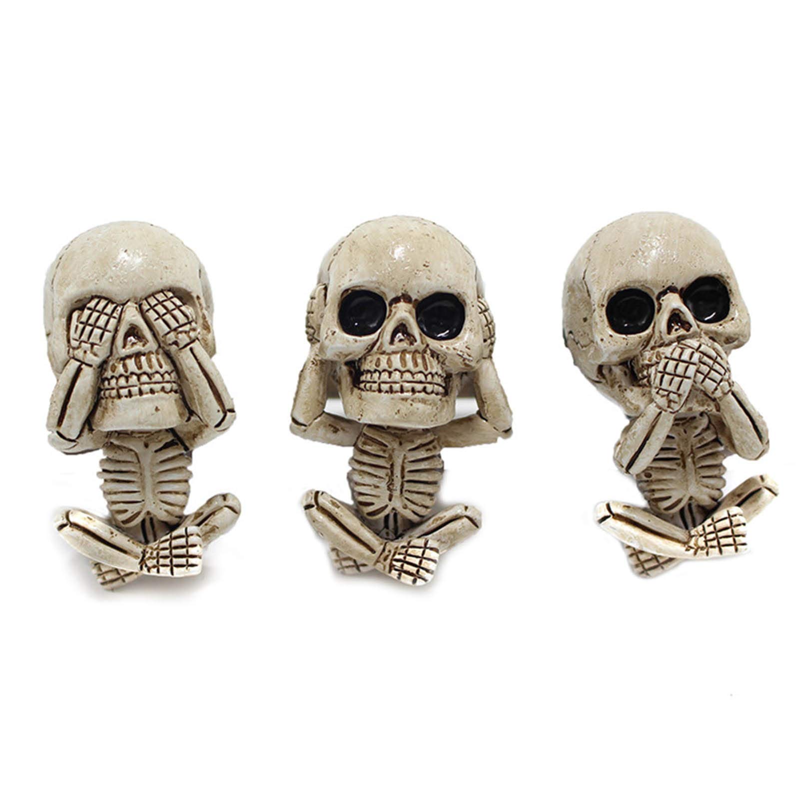 3 Pack Skull Car Fragrance Diffuser - Human Body Skeleton Aromatherapy Vent Clips, Resin Car Interior Decor for Men & Women, Perfect for Halloween, Birthday Gifts, and Everyday Car Freshening