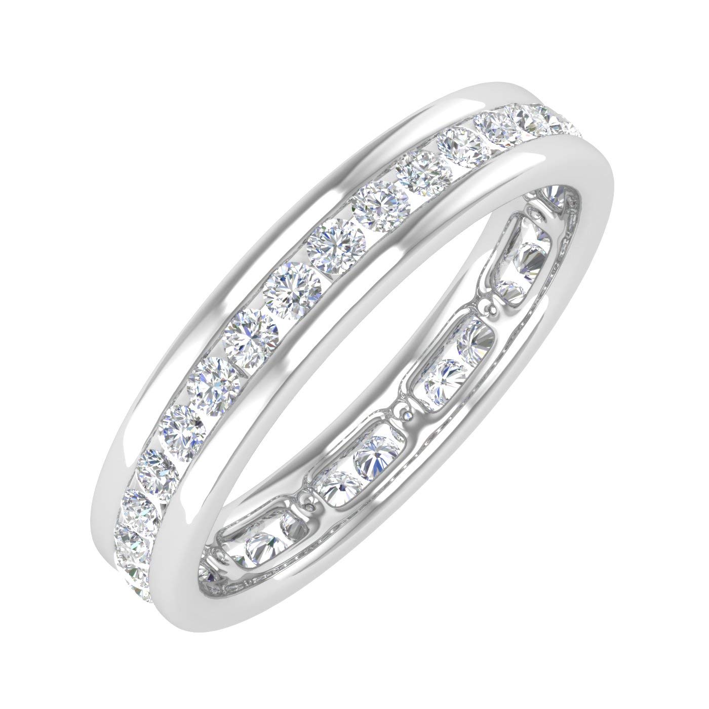0.43-0.55 Carat Channel Set Diamond Wedding Band - 14K Gold Eternity Ring for Women | Perfect Anniversary, Engagement & Bridal Jewelry Gift