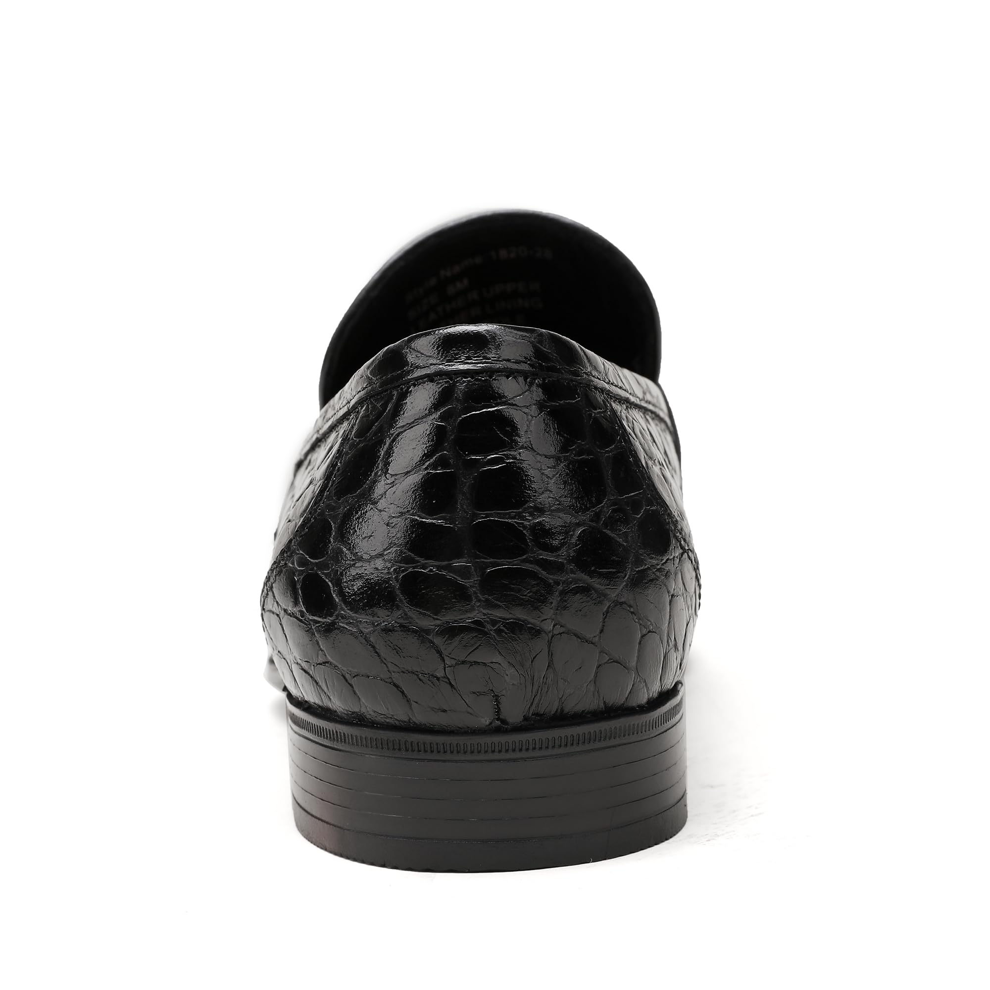 Premium Men's Dress Shoes - Classic Alligator Print Business Leather Slip-On Loafers | Formal Office Wear & Wedding Attire for Gentlemen