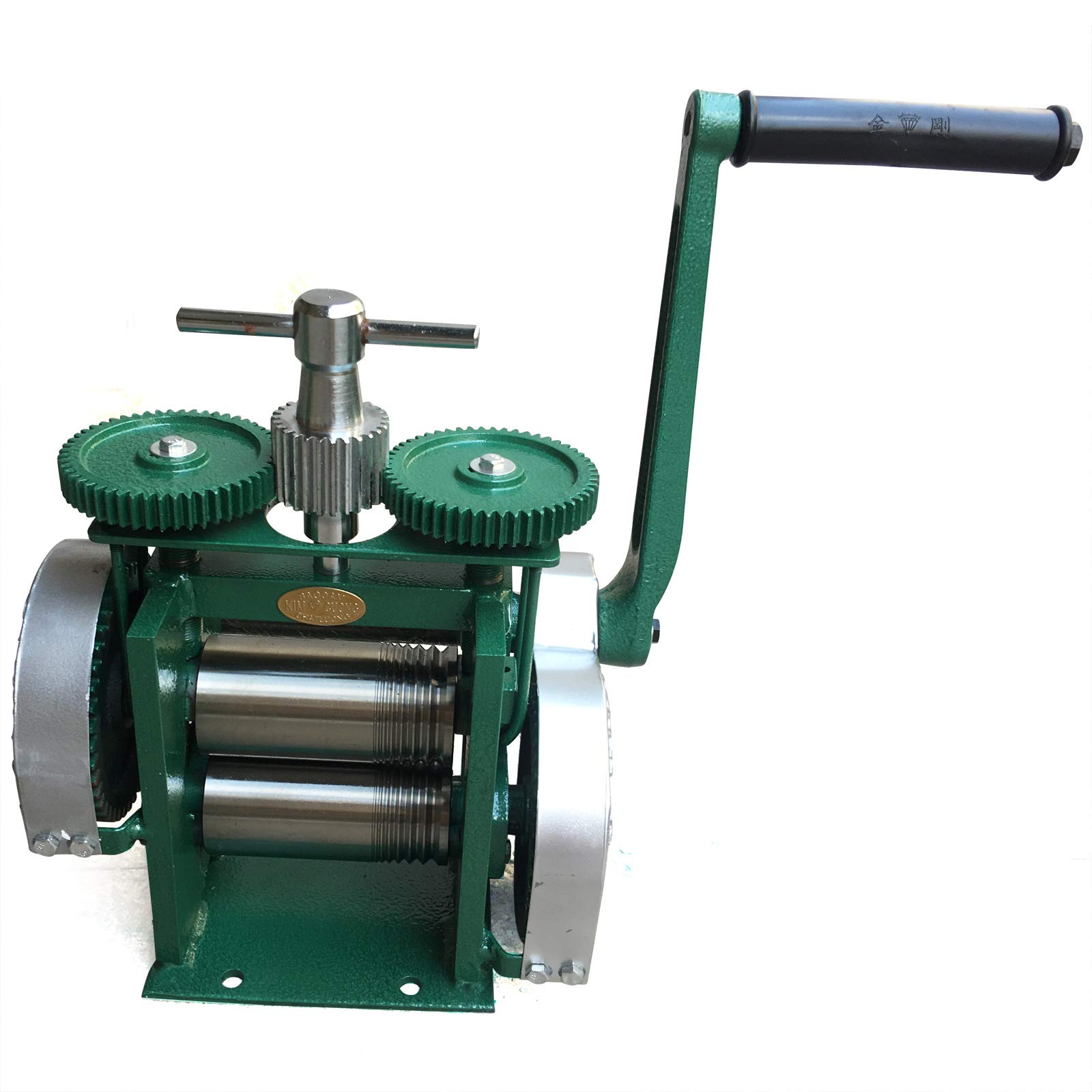 Hand Crank Jewelry Rolling Mill Machine - Stainless Steel Manual Press for Gold & Silver Jewelry Making, DIY Metal Wire Flattening Tool (Flake + Square Wire) - Perfect for Jewelry Crafting, Metalworking & DIY Projects