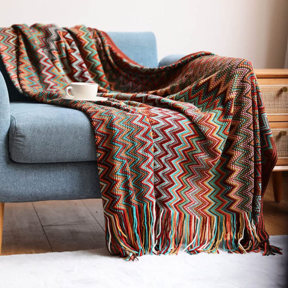 Cozy Chunky Knitted Throw Blanket for Bed & Sofa - 50