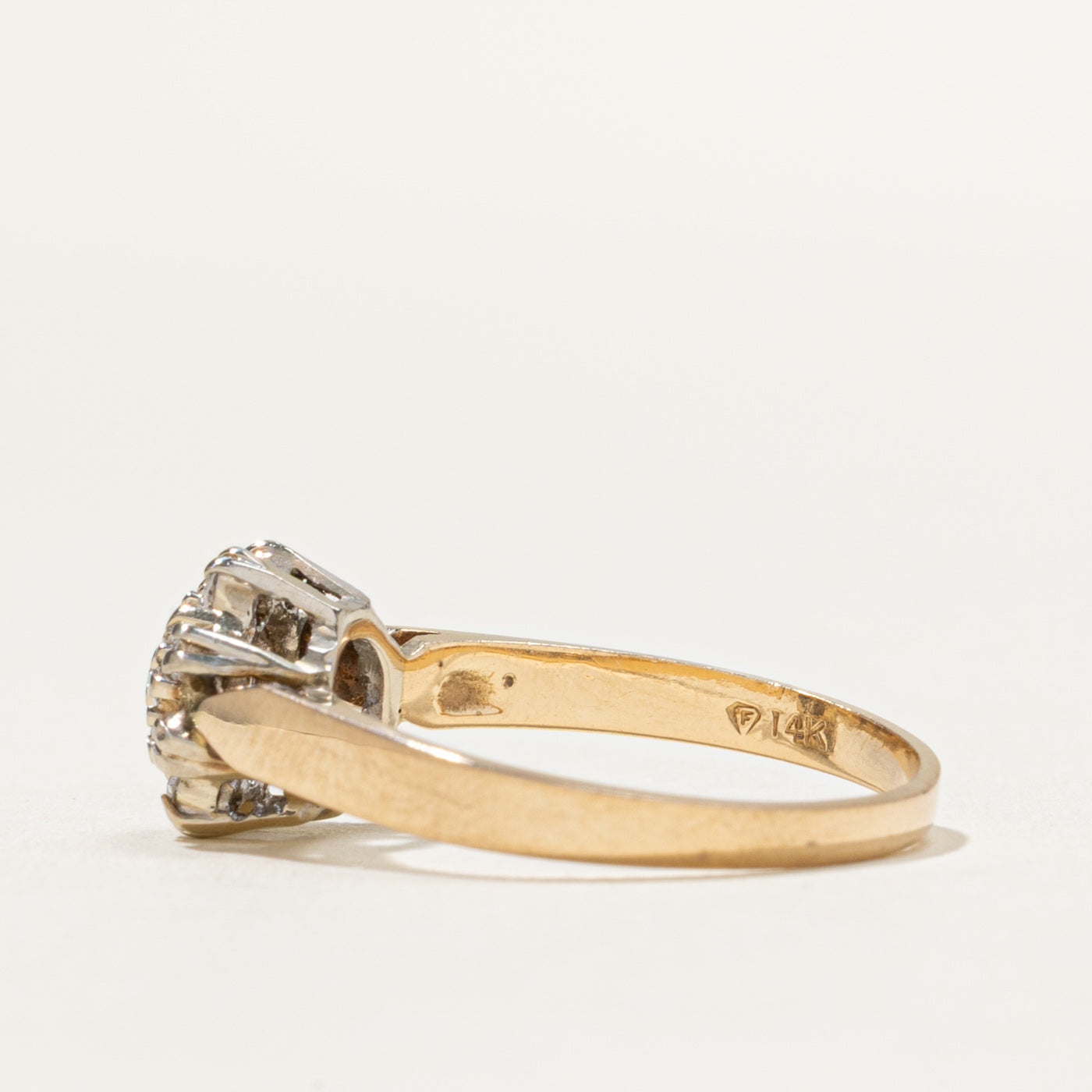 0.28ctw Diamond Cluster Petal Ring for Women - Size 7 | Elegant Floral Engagement, Wedding, Anniversary Gift | Perfect for Valentine's Day, Proposals & Special Occasions
