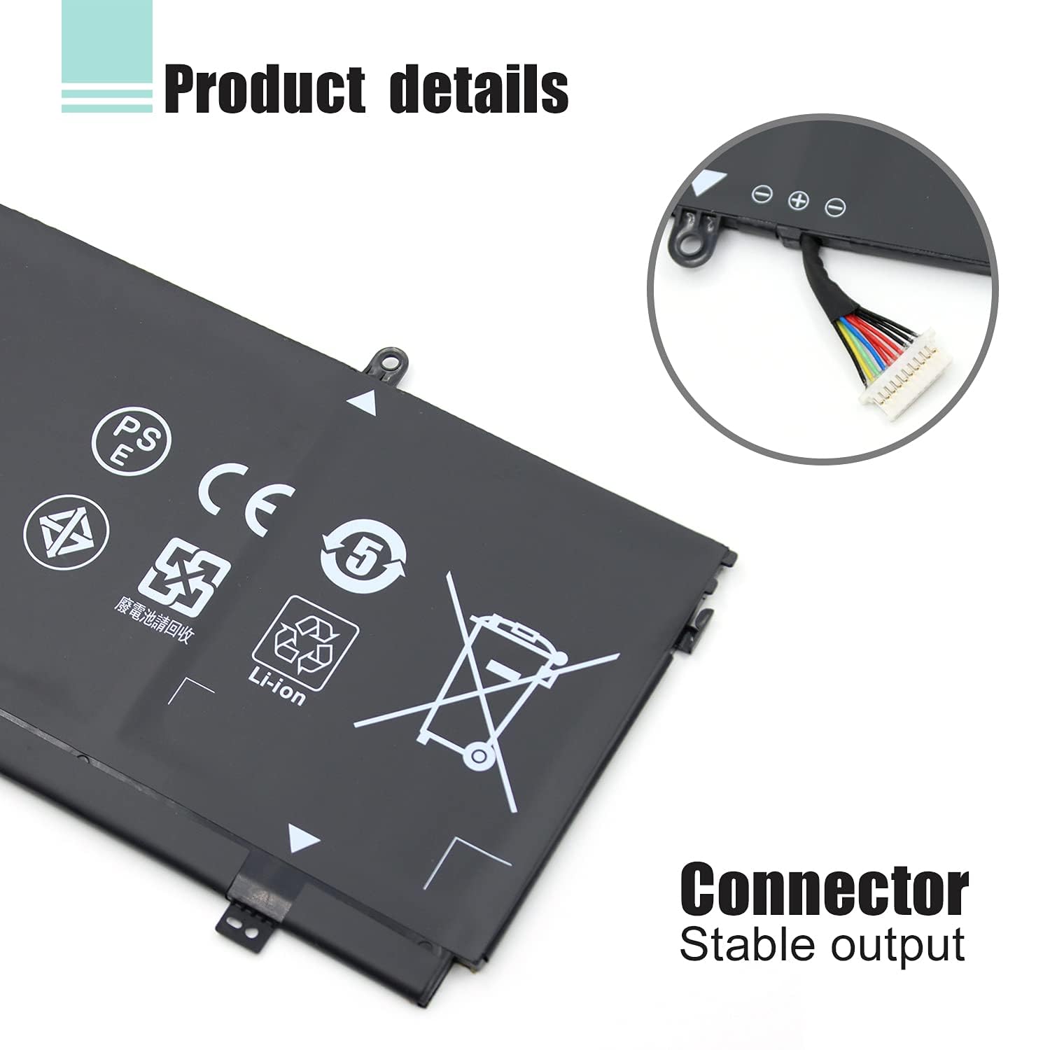 Original Battery for HP Spectre X360 13-AC0XX 13-AC033DX 13-AC023DX 13-AC013DX 13-AC063DX 13-AC052NA 13-W0XX 13-W063NR 13-W013DX 13T-AB000 13-AC006TU 13-W023DX - 859356-855 859026-421 20MM Connector - Replacement Laptop Battery for Work, Travel & Home Office Use