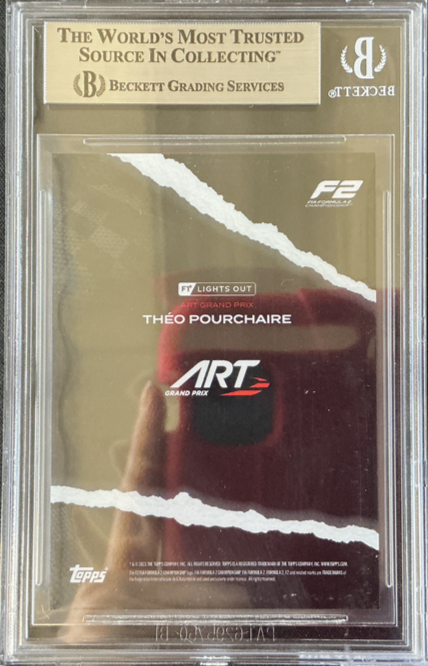 2022 Topps Lights Out F1 Theo Pourchaire F2 Rainbow BGS 9 4/5 - Rare Trading Card for Collectors & Motorsport Fans
