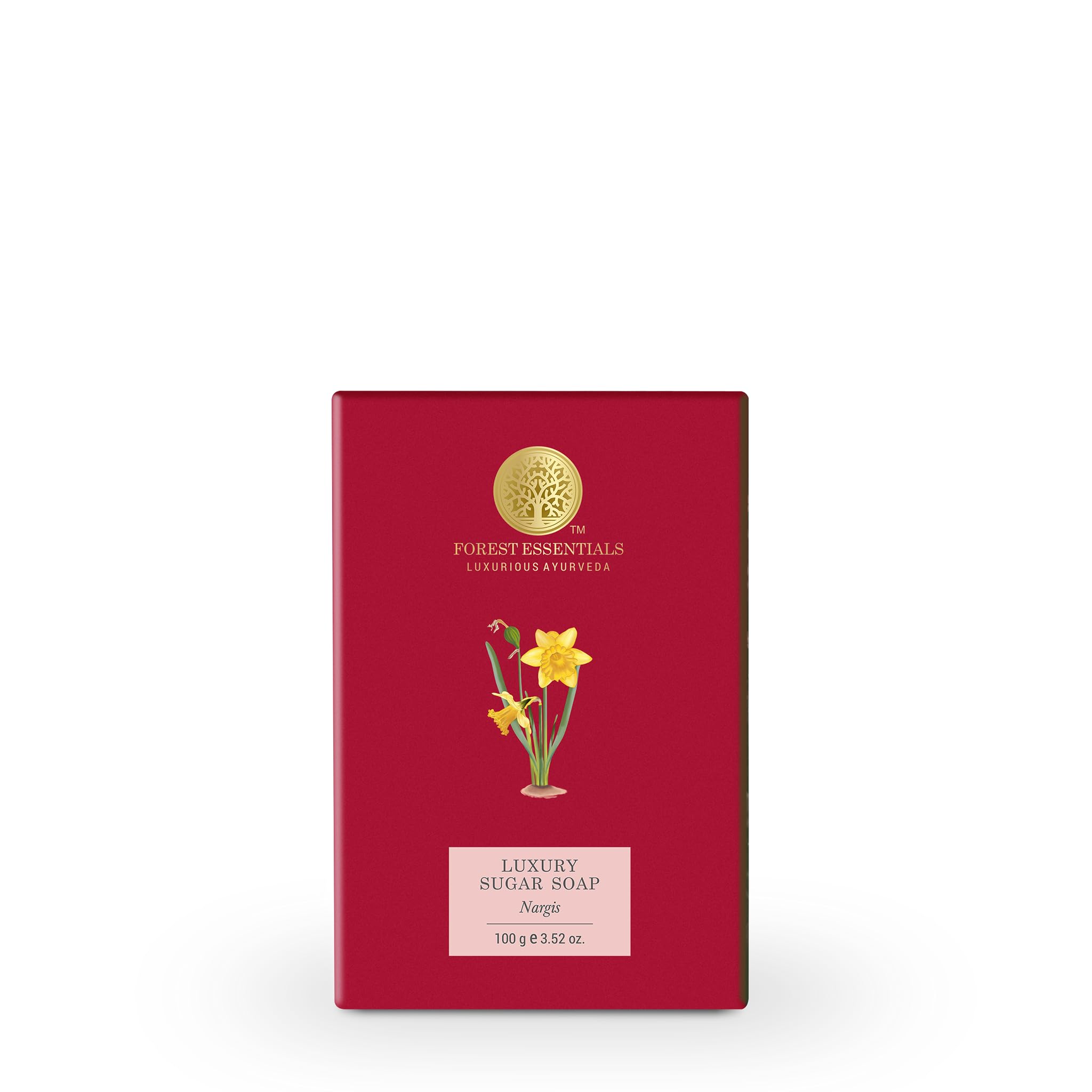 Forest Essentials Luxury Ayurvedic Sugar Soap - Nargis & Oudh Green Tea Combo | Handmade Natural Soap for Dry & Sensitive Skin | Perfect for Spa, Gifting & Daily Skincare Routine