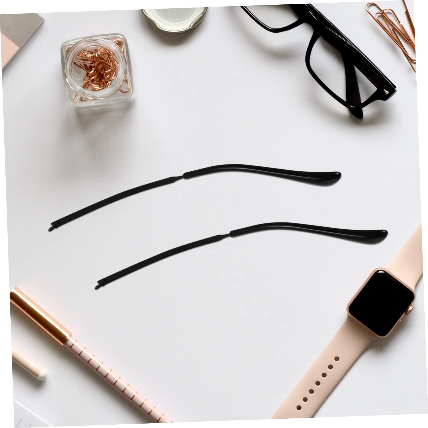 Gogogmee 2 Pairs Easy to Install Metal Eyeglass Temple Replacement Arms for Glasses Frames - Perfect for Repairing Broken or Loose Glasses at Home