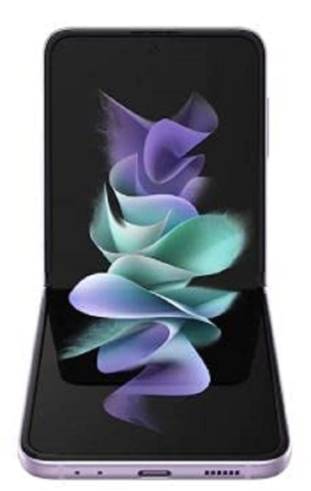 SAMSUNG Galaxy Z Flip 3 5G Unlocked Smartphone - 128GB Lavender (US Version, Renewed) | Stylish Foldable Phone for Work, Travel & Social Media