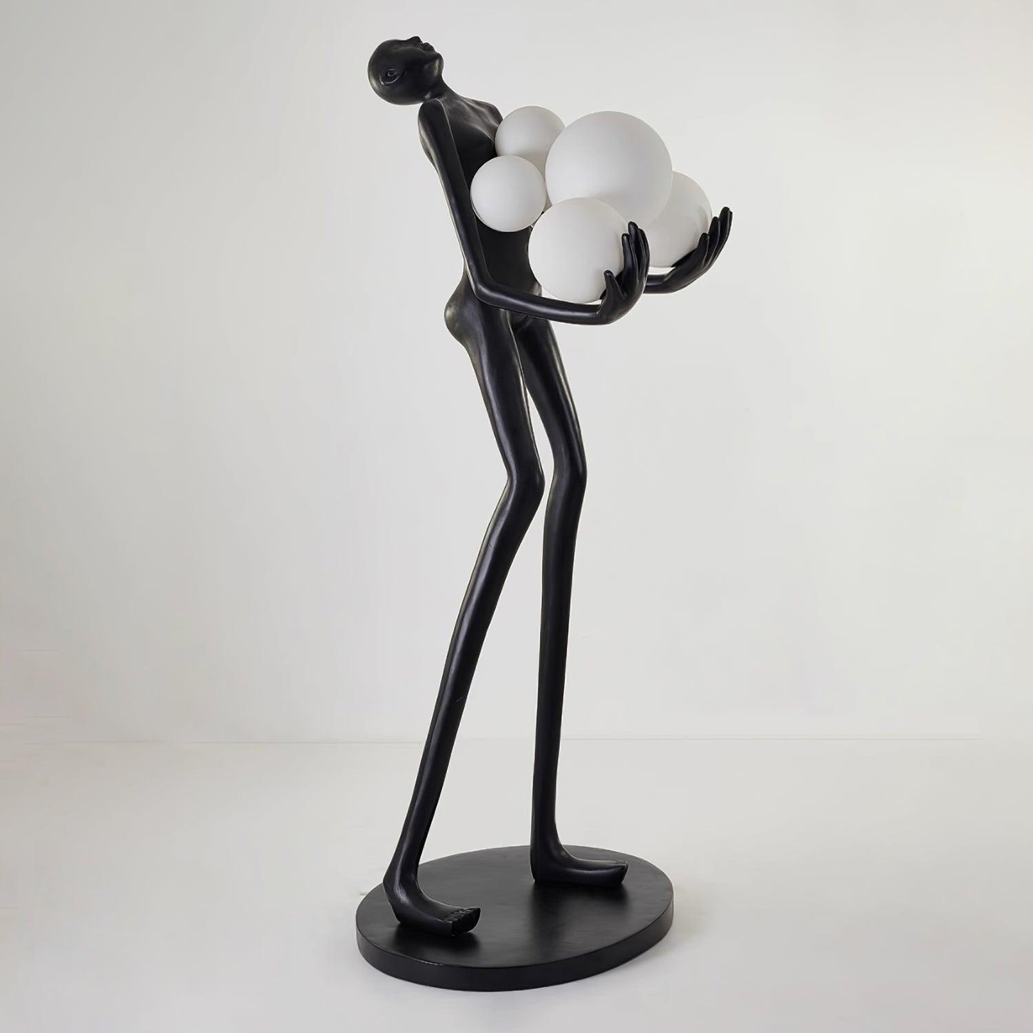 Modern Embrace Sculpture Floor Lamp - Elegant LED Standing Light for Living Room, Bedroom & Office - Dimmable Ambient Lighting for Home Decor