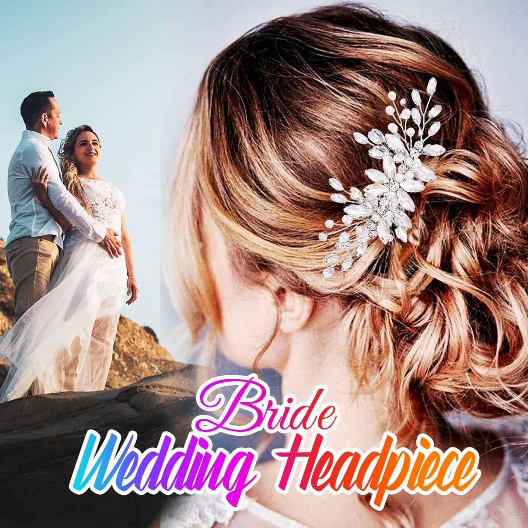 Sparkling Rhinestone Wedding Hair Comb - Silver Crystal Bridal Hair Accessories for Brides & Bridesmaids - Elegant Hair Clips for Women - Perfect for Weddings, Prom & Special Occasions