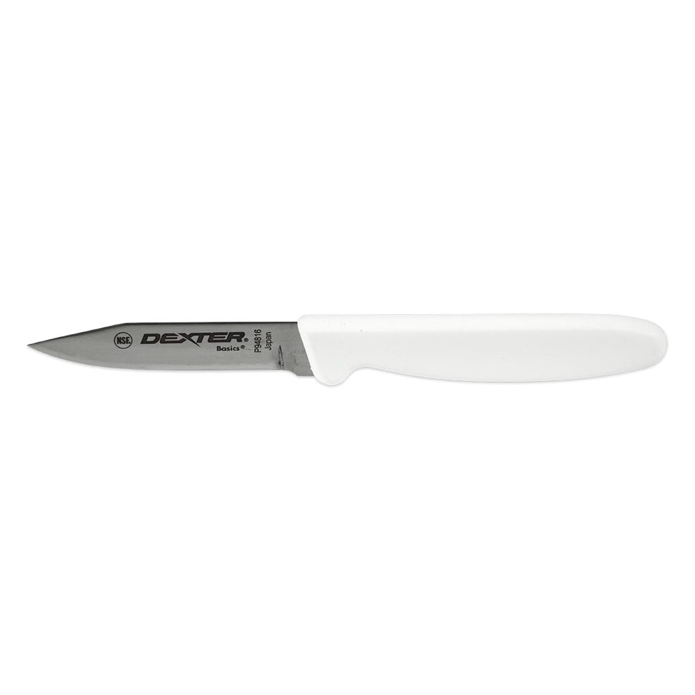 Dexter Basics P94843 (31611) 3 1/8 Inch Paring Knife - Sharp Stainless Steel Blade for Peeling, Slicing & Precision Cutting - Perfect for Fruits, Vegetables & Kitchen Prep