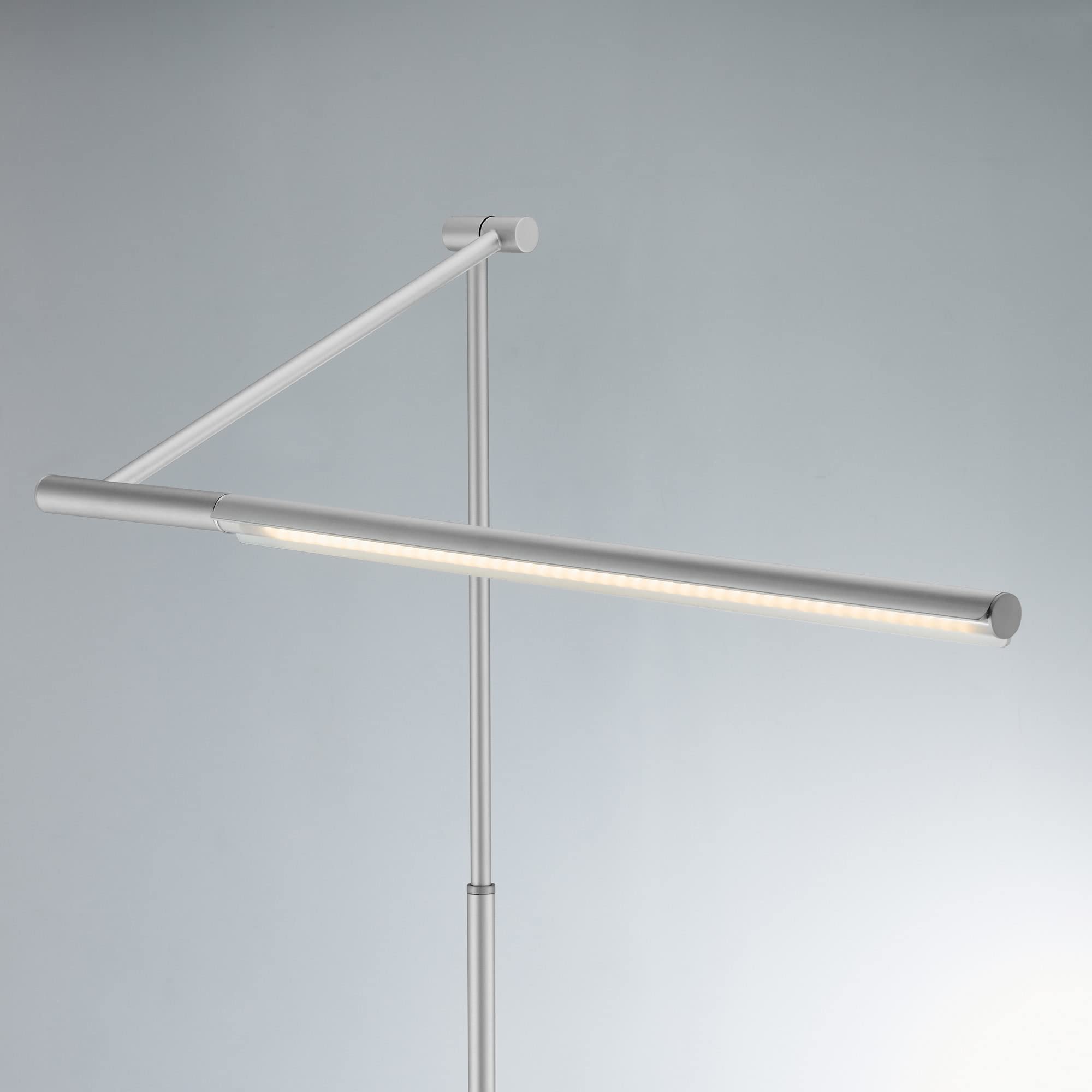 Lite Source Tilla Black Metal Adjustable Floor Lamp with LED Touch Control - Modern Reading Light for Living Room, Bedroom & Office