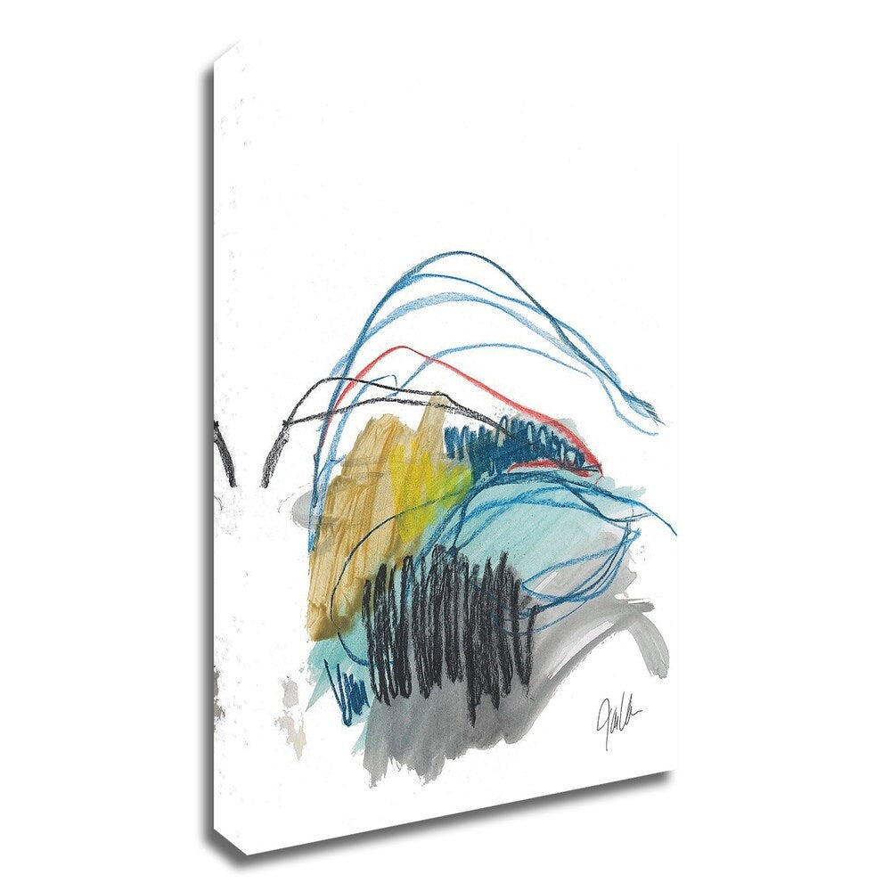 Abstract Landscape No. 19 by Jan Weiss - Premium Canvas Wall Art Print - Ready to Hang - Modern Home & Office Decor for Living Room, Bedroom or Workspace