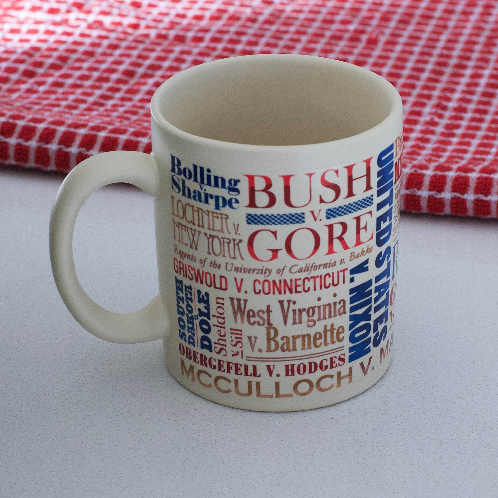 Supreme Court Cases Mug - Collectible Coffee Cup with Historic Legal Rulings - Perfect for Lawyers, Law Students & History Buffs - Great for Office, Study or Gift Giving