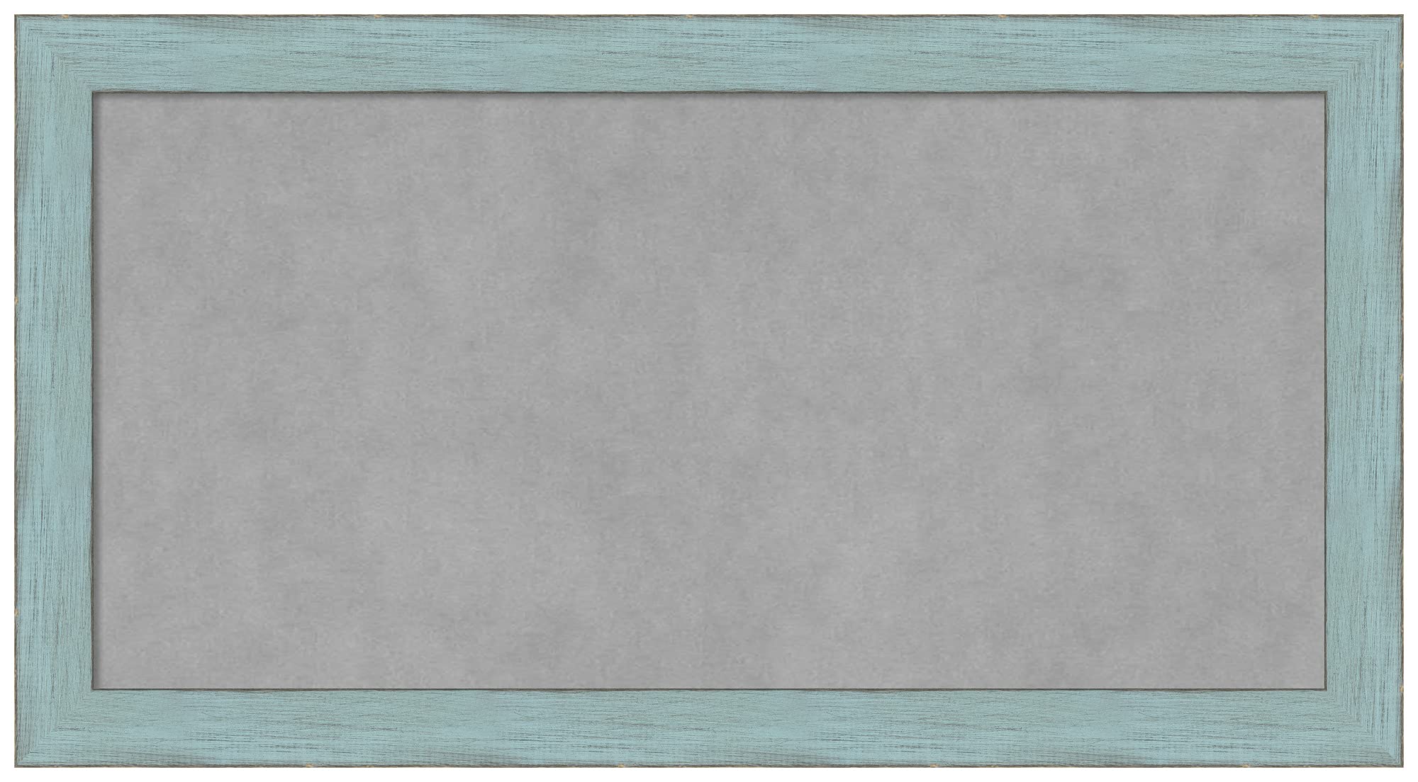 Amanti Art 14x26 Inch Blue Framed Magnetic Board - 100% Metal Sheet for Vision Board, Office Decor & Home Organization | Perfect for Kitchen, Mudroom, Kids Room & Workspace