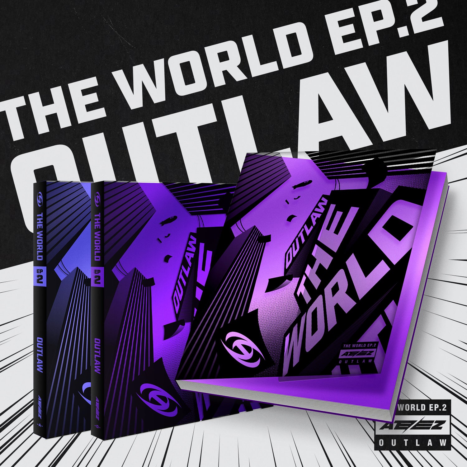 ATEEZ 9th Mini Album 'THE WORLD EP.2: OUTLAW' - Kpop Music CD with Photobook & Poster - Perfect for Kpop Fans Collection & Gift Giving