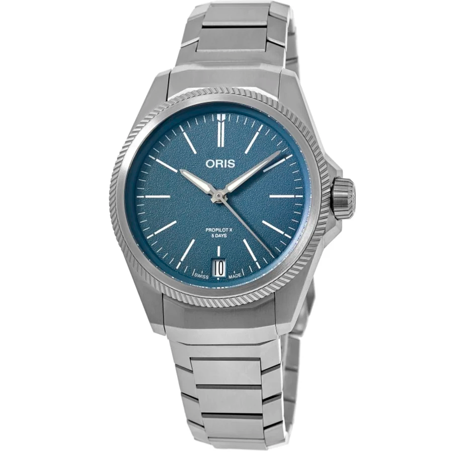 Oris ProPilot X Calibre 400 39mm Blue Dial Men's Watch 01 400 7778 7155 - Swiss Automatic Aviation Timepiece for Business & Travel | Perfect for Pilots, Professionals & Watch Collectors