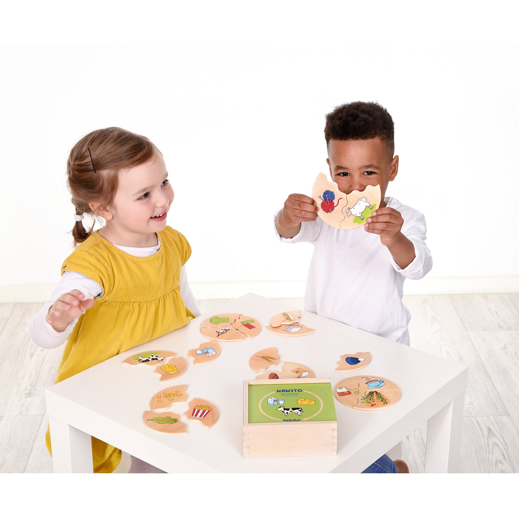 Beleduc Nawito Educational Puzzle - Explore Where Products Come From | Fun Learning Toy for Kids | Perfect for Home & Classroom Activities